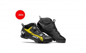 Black Yellow Women's SIDI Mtb Defender Triathlon Shoes Australia | NCP-0764