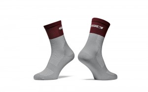 Light Grey Burgundy Women's SIDI Bicolor Socks Accessories Australia | WXJ-9831