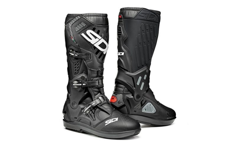 Black Black Men\'s SIDI Atojo SRS Offroad Boots Australia | IEE-6582