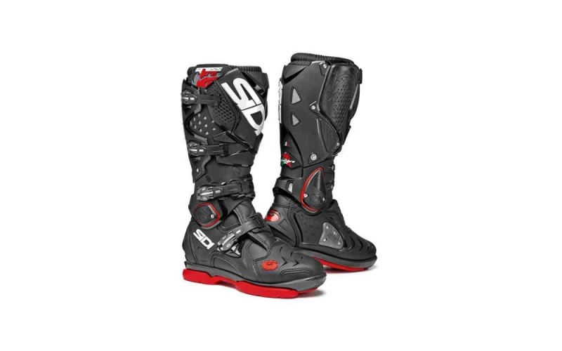 Black Black Men\'s SIDI Crossfire 2 Sm Offroad Boots Australia | WMS-8383