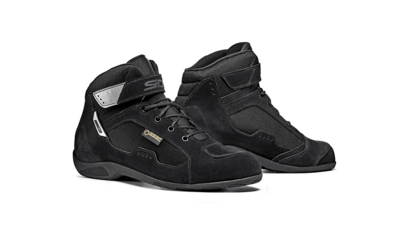 Black Black Men\'s SIDI Duna Gore Touring Boots Australia | ZUW-6903