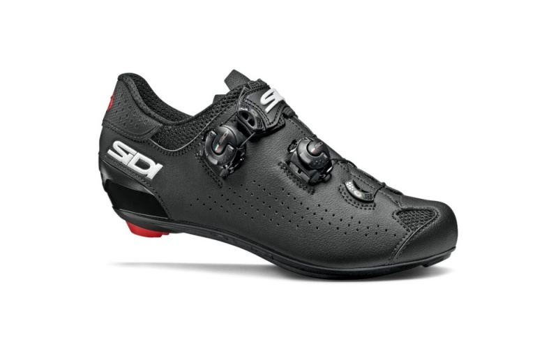 Black Black Men\'s SIDI Genius 10 Road Cycling Shoes Australia | NLU-8399