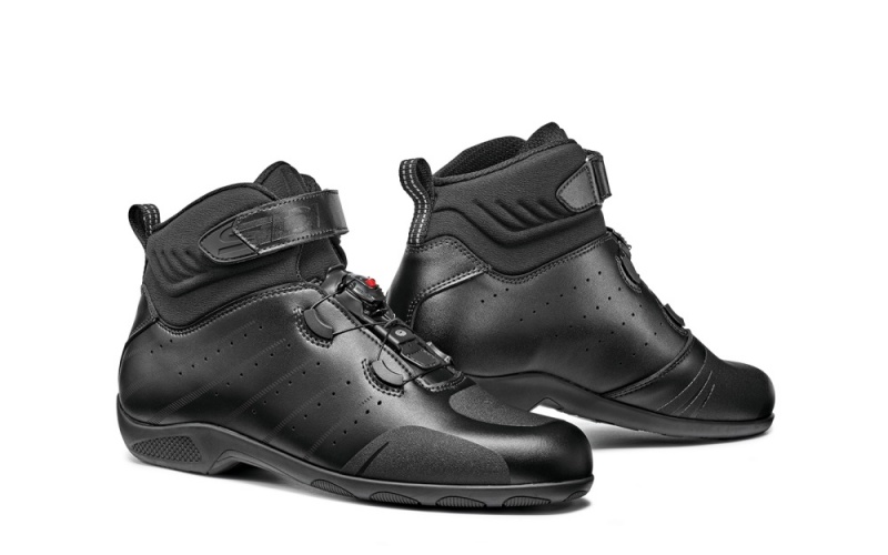 Black Black Men\'s SIDI Motolux Touring Boots Australia | JBE-3900