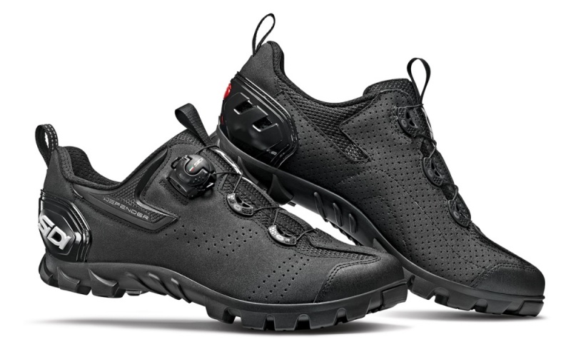 Black Black Men\'s SIDI Mtb Defender 20 Outdoor Shoes Australia | PQP-6173