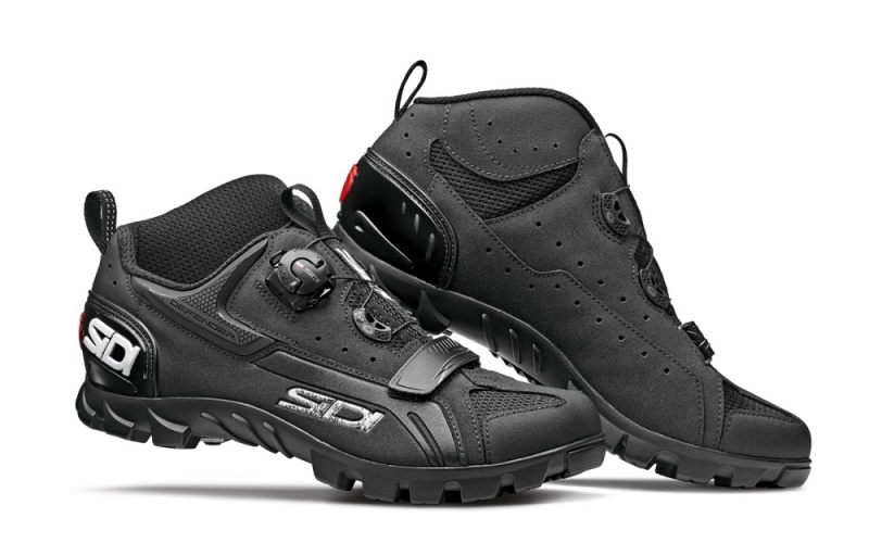 Black Black Men\'s SIDI Mtb Defender Outdoor Shoes Australia | CVW-7546