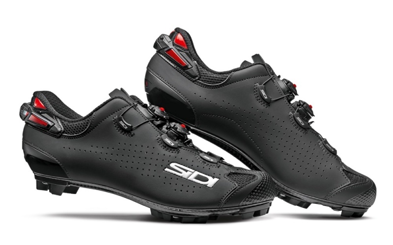 Black Black Men\'s SIDI Mtb Tiger 2 SRS Carbon MTB Shoes Australia | TIT-2428