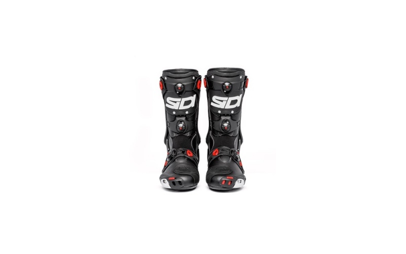 Black Black Men's SIDI Rex Air Racing Boots Australia | EOF-8732