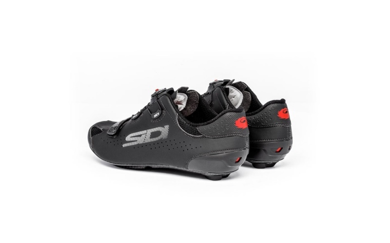 Black Black Men's SIDI Sixty Road Cycling Shoes Australia | CHE-7014