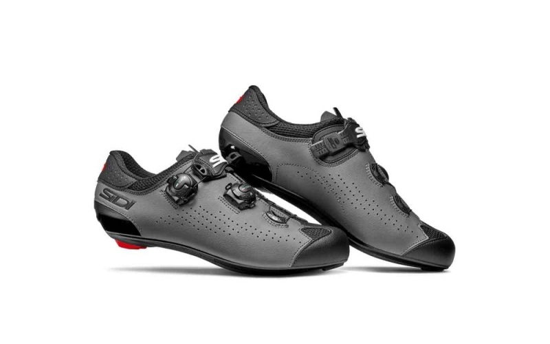 Black Grey Black Men\'s SIDI Genius 10 Mega Road Cycling Shoes Australia | DHS-2407