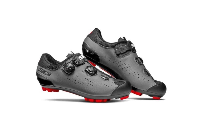 Black Grey Black Men\'s SIDI Mtb Eagle 10 Mega MTB Shoes Australia | UXU-7235