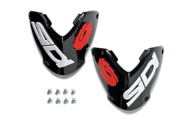 Black White Red Men\'s SIDI Outer Nylon Shin Plate Accessories Australia | RXA-0078