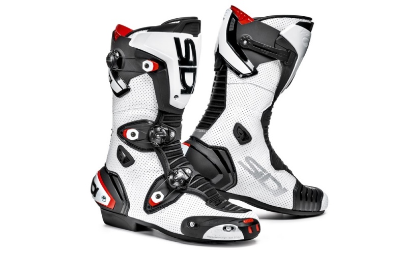 White Black Men\'s SIDI Mag-1 Air Racing Boots Australia | KUD-5895