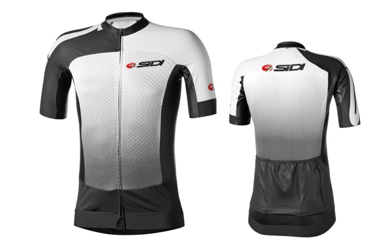 White Black Men\'s SIDI Sidi Logo Jersey Clothing Australia | WKV-9766