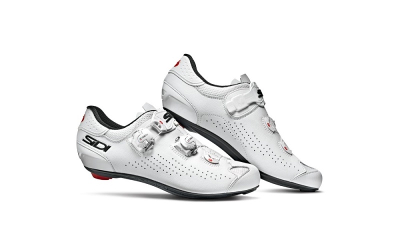 White White Men\'s SIDI Genius 10 Road Cycling Shoes Australia | IHE-6909