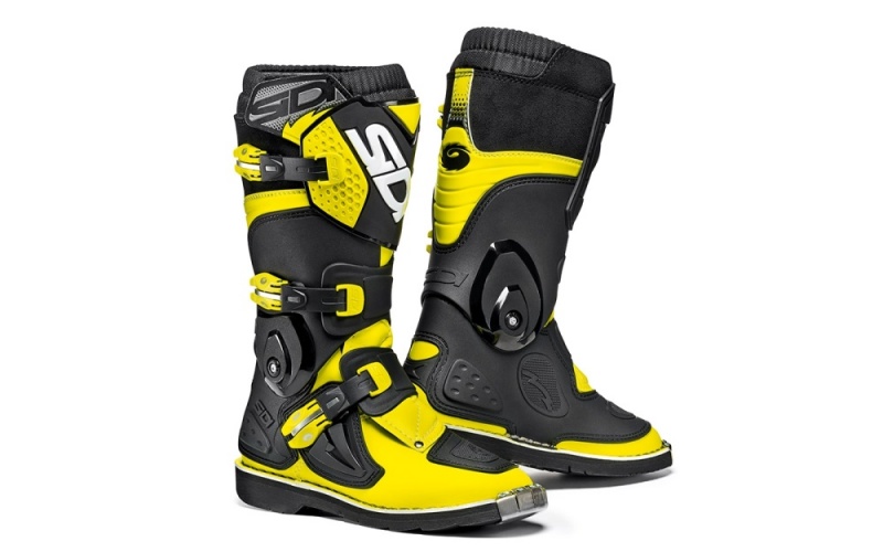 Yellow Black Men\'s SIDI Flame Offroad Boots Australia | WEK-0951